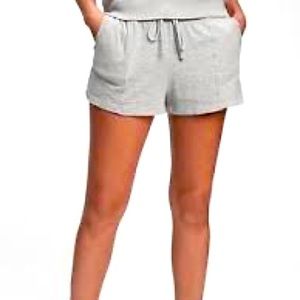 GAP Womens Tee Sweat Shorts Heather Grey Size Medium